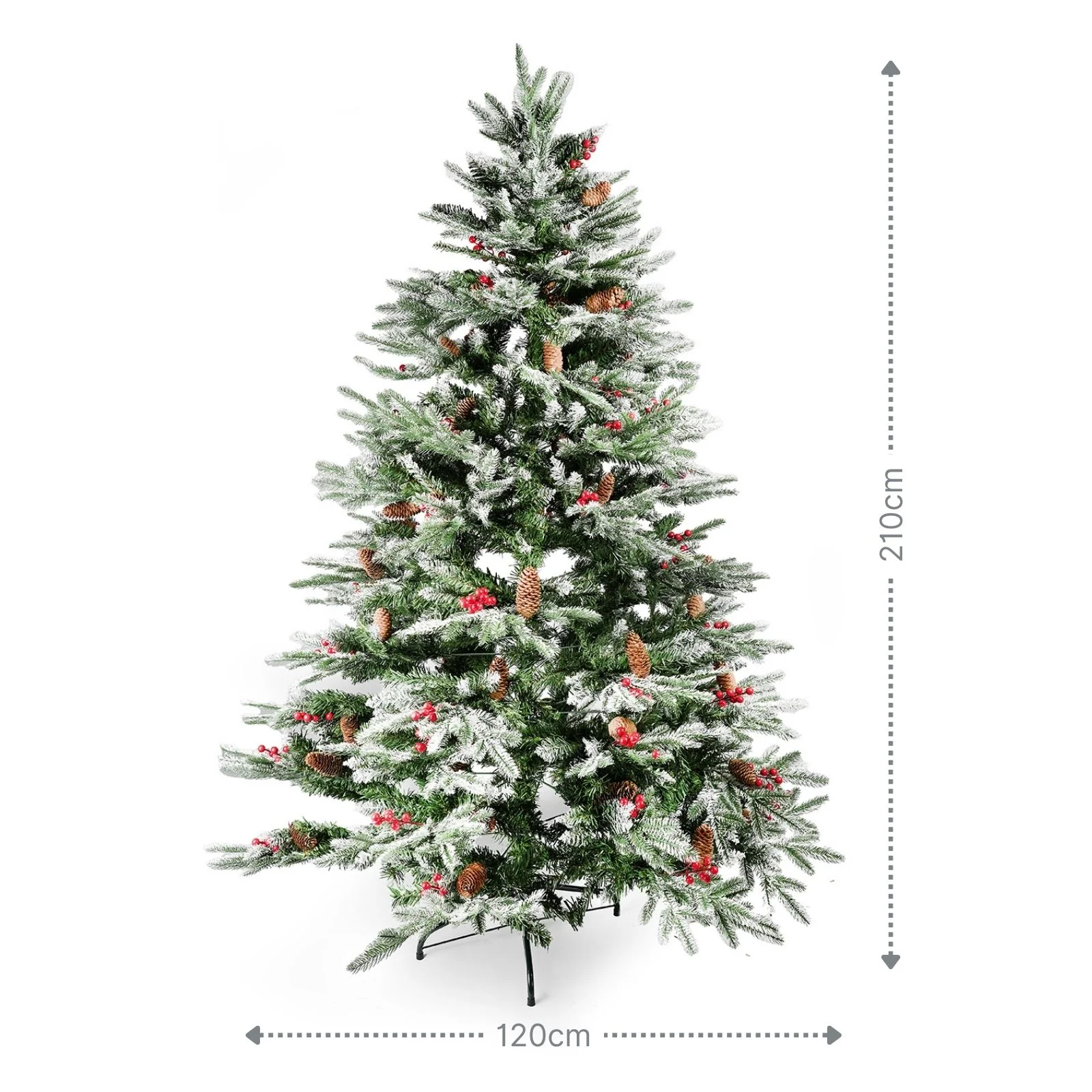 Weihnachtsbaum 210cm mit Schnee Christbaum Tannenbaum Kunsttanne - Image 7