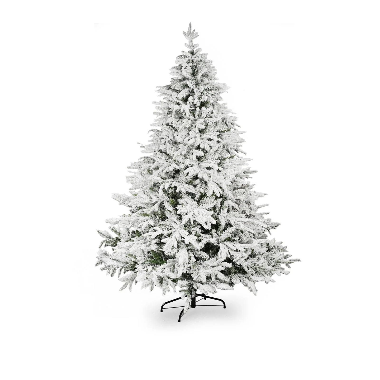 Weihnachtsbaum 210cm mit Schnee und LED Kunsttanne Tanne Christbaum