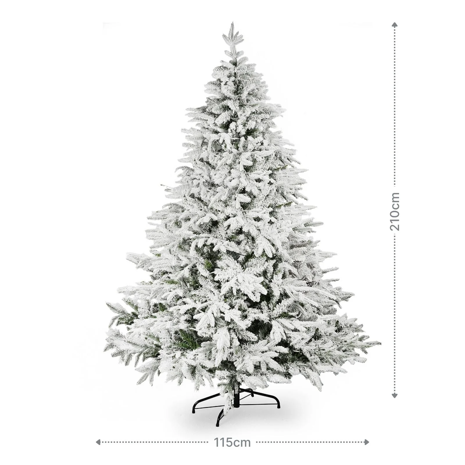 Weihnachtsbaum 210cm mit Schnee und LED Kunsttanne Tanne Christbaum - Image 8