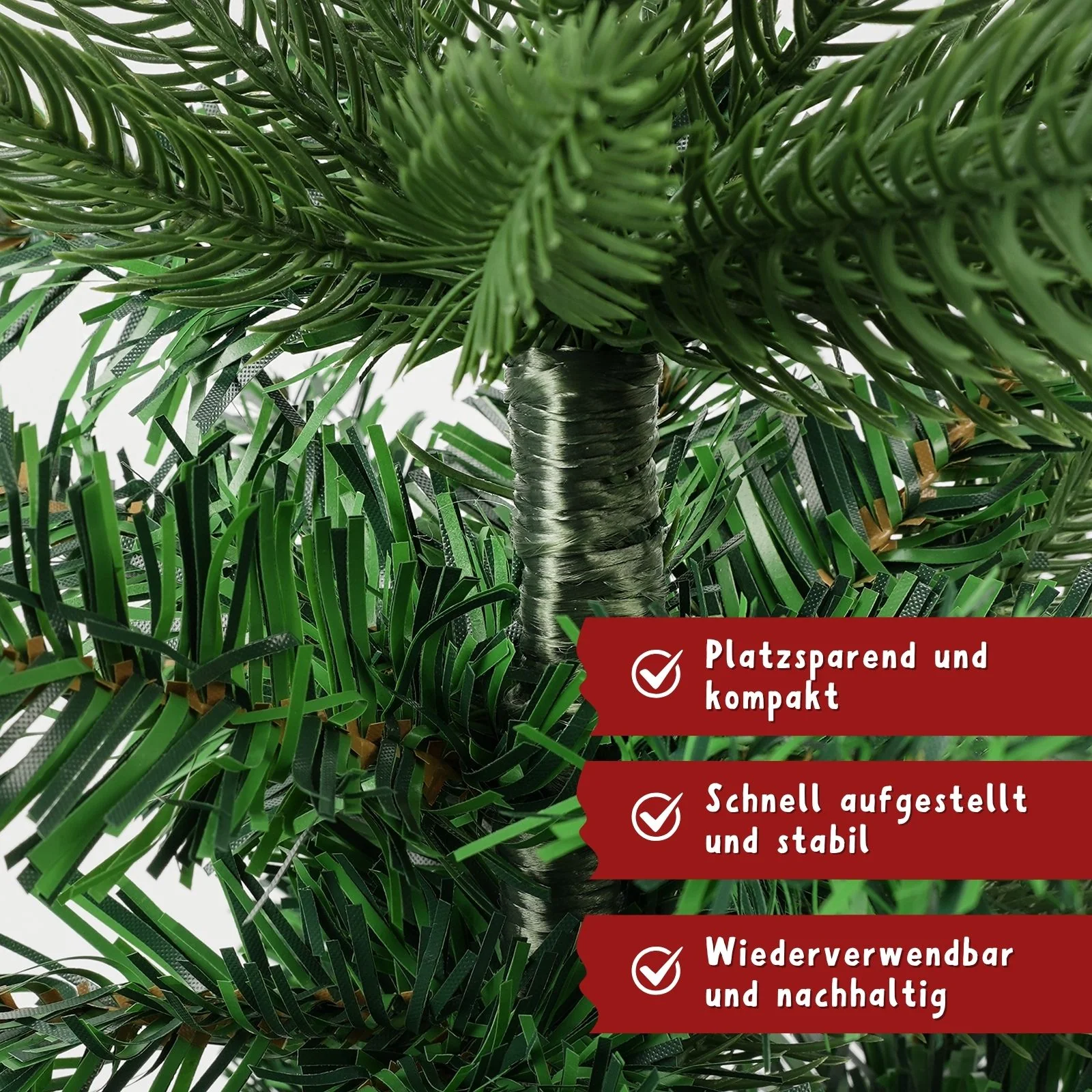 Weihnachtsbaum 90cm mit Topf Tisch-Christbaum Kunsttannenbaum - Image 3
