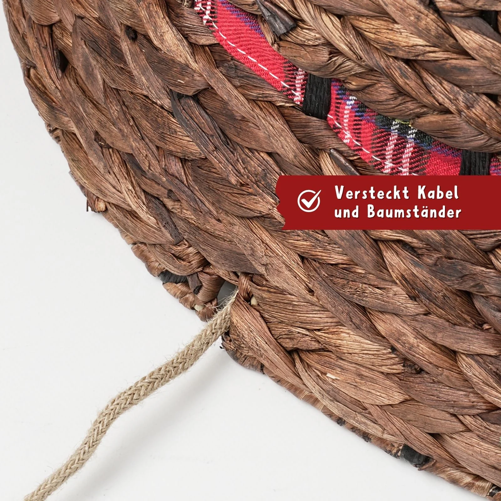 Weihnachtsbaumkorb Tannenbaum-Kragen Christbaum-Rock Flechtkorb - Image 4
