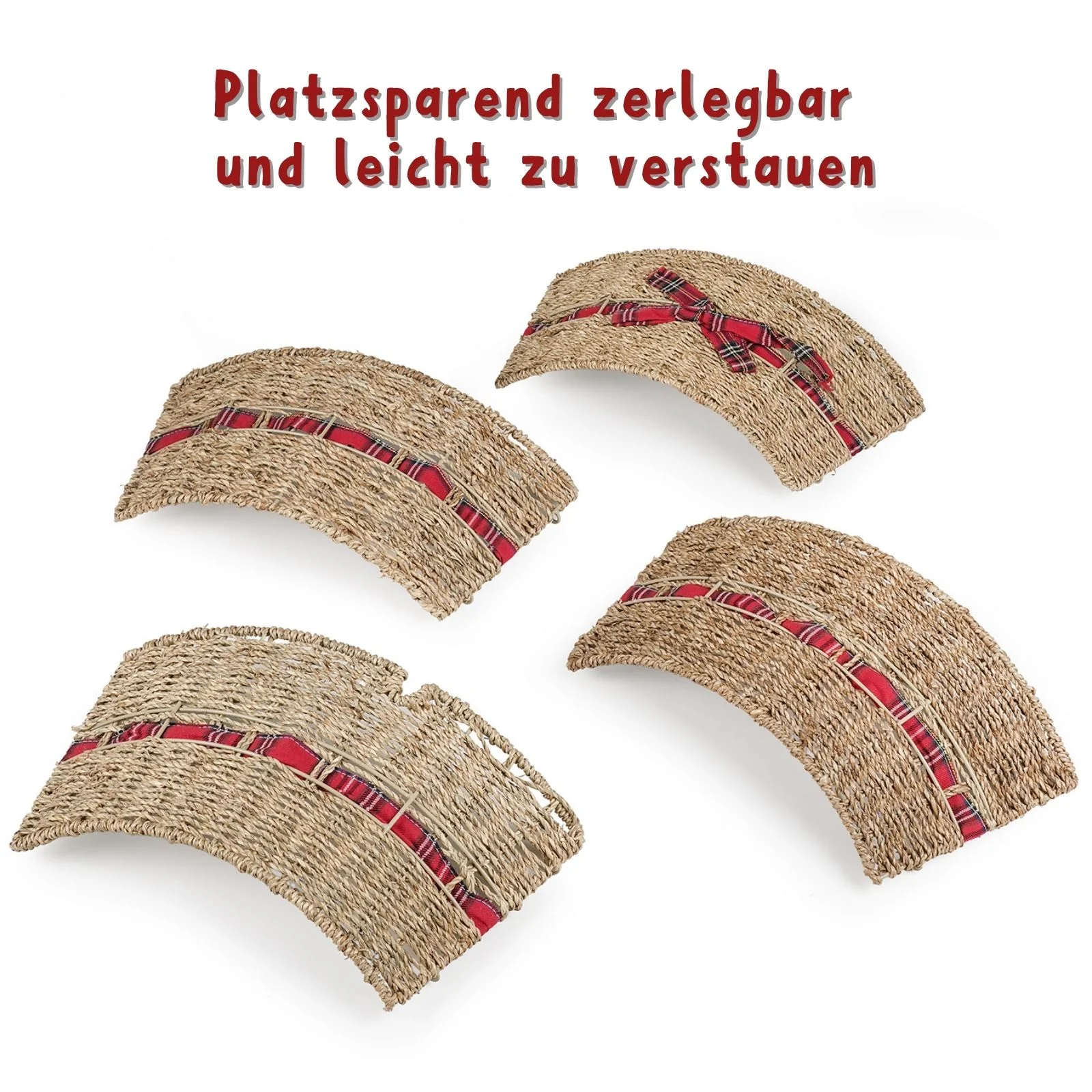 Weihnachtsbaumkorb Tannenbaum-Kragen Flechtkorb Christbaum-Rock - Image 5