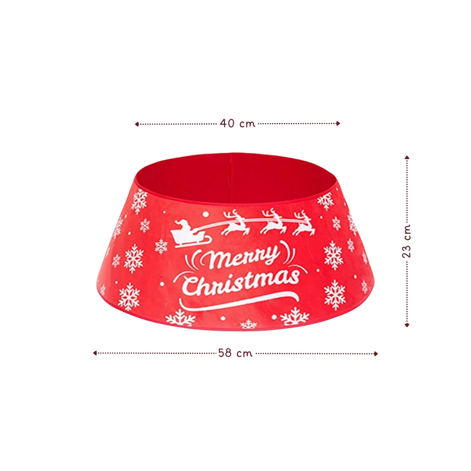 Baumständer-Verkleidung Merry Christmas Christbaumständer-Kragen Weihnachtsbaumrock - Image 4