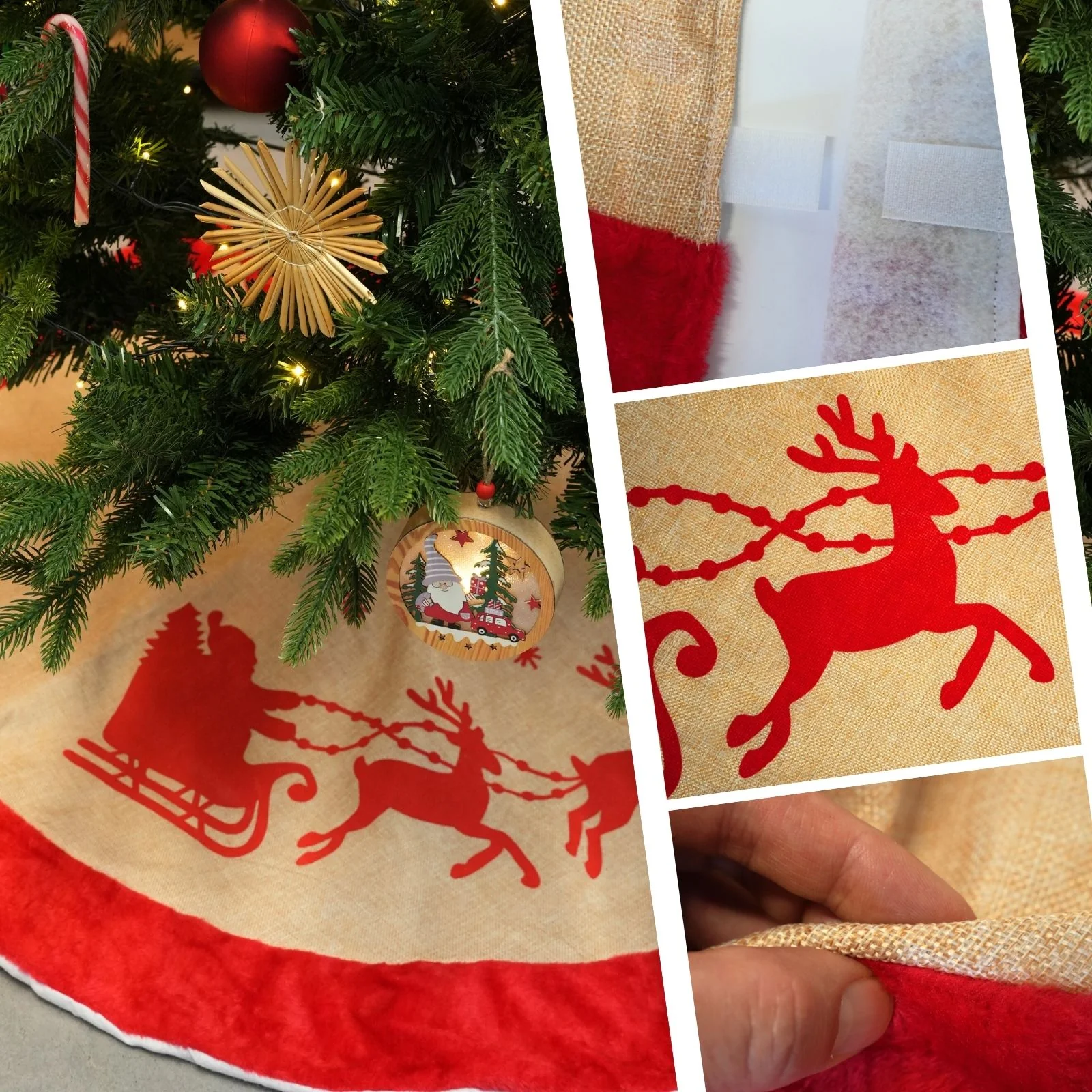 Weihnachtsbaummatte Baumrock Tannenbaum-Rock Christbaum-Decke Weihnachtsbaum-Teppich - Image 3