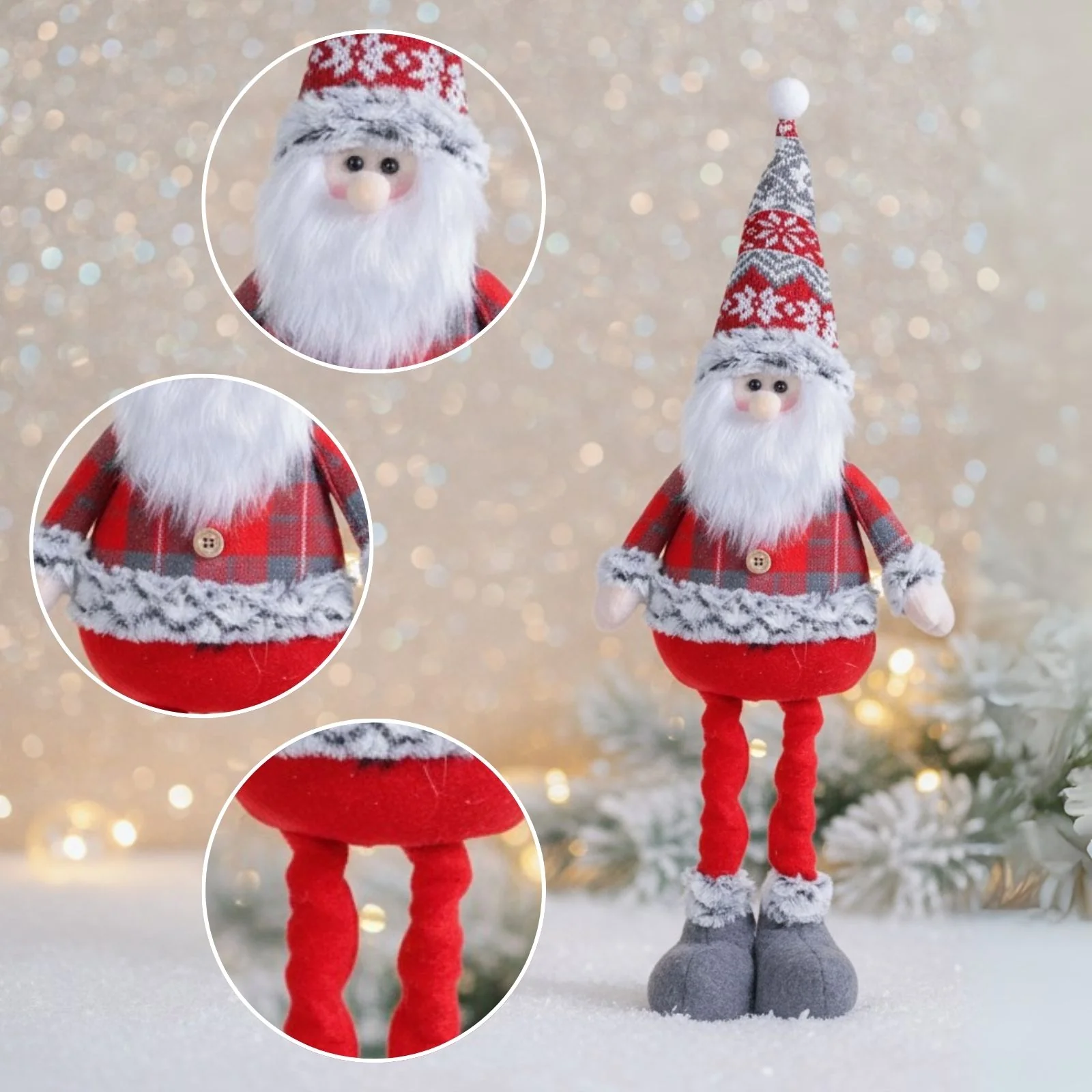 Weihnachtsmannfigur Deko-Weihnachtsmann Stehfigur Weihnachtsmann - Image 4