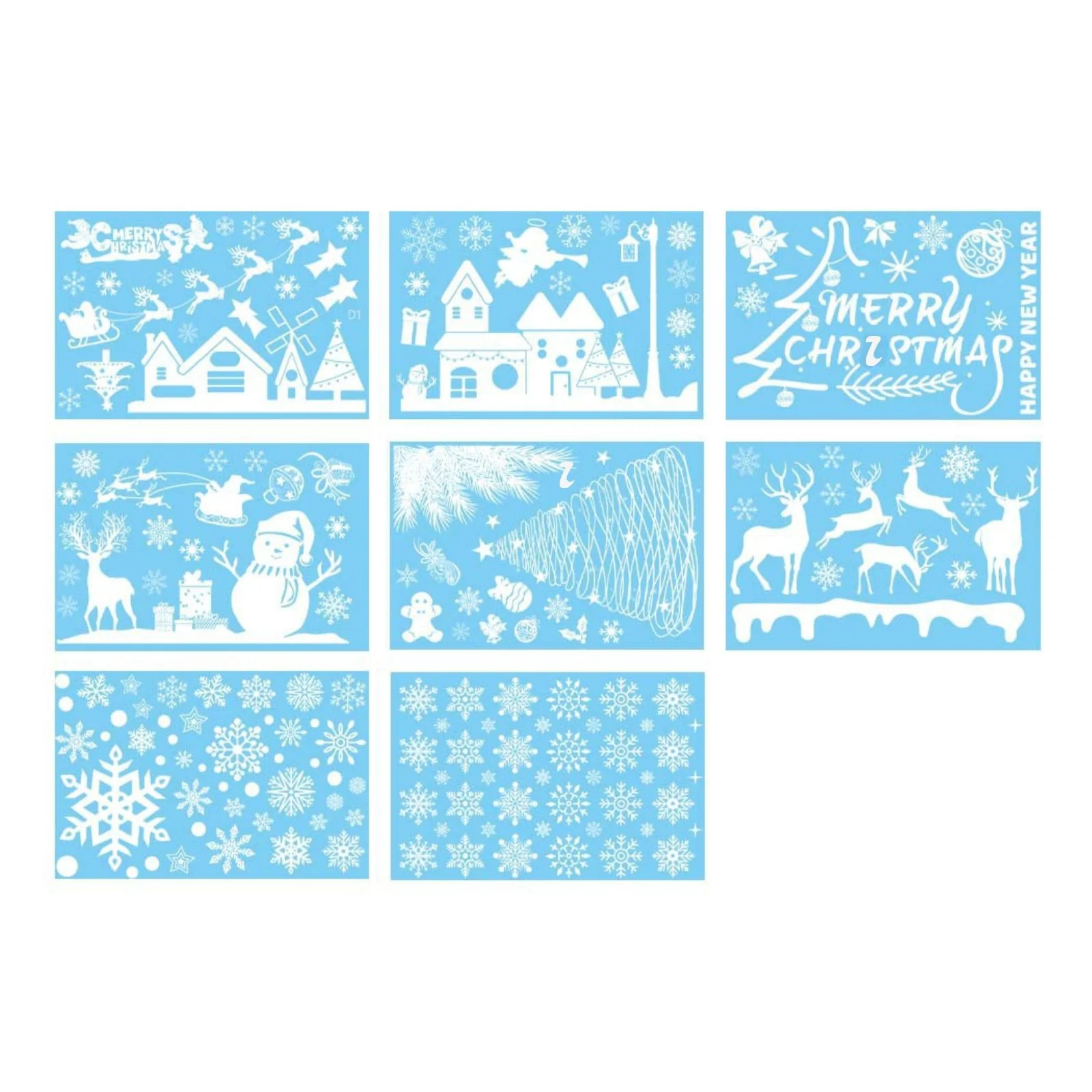 Weihnachtssticker Merry Christmas Happy New Year klebbar Fensterbilder Weihnachtsaufkleber - Image 3