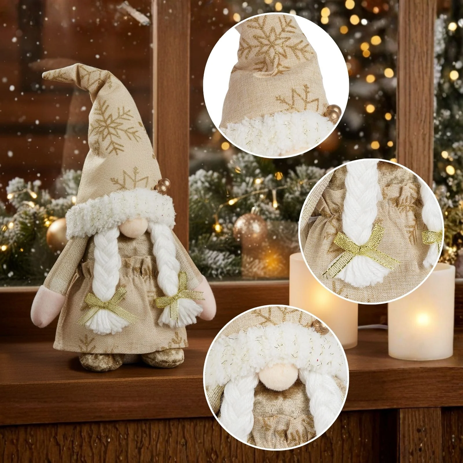 Weihnachtswichtel Frau Nisse Weihnachtsdekoration Dekowichtel Gnom - Image 4