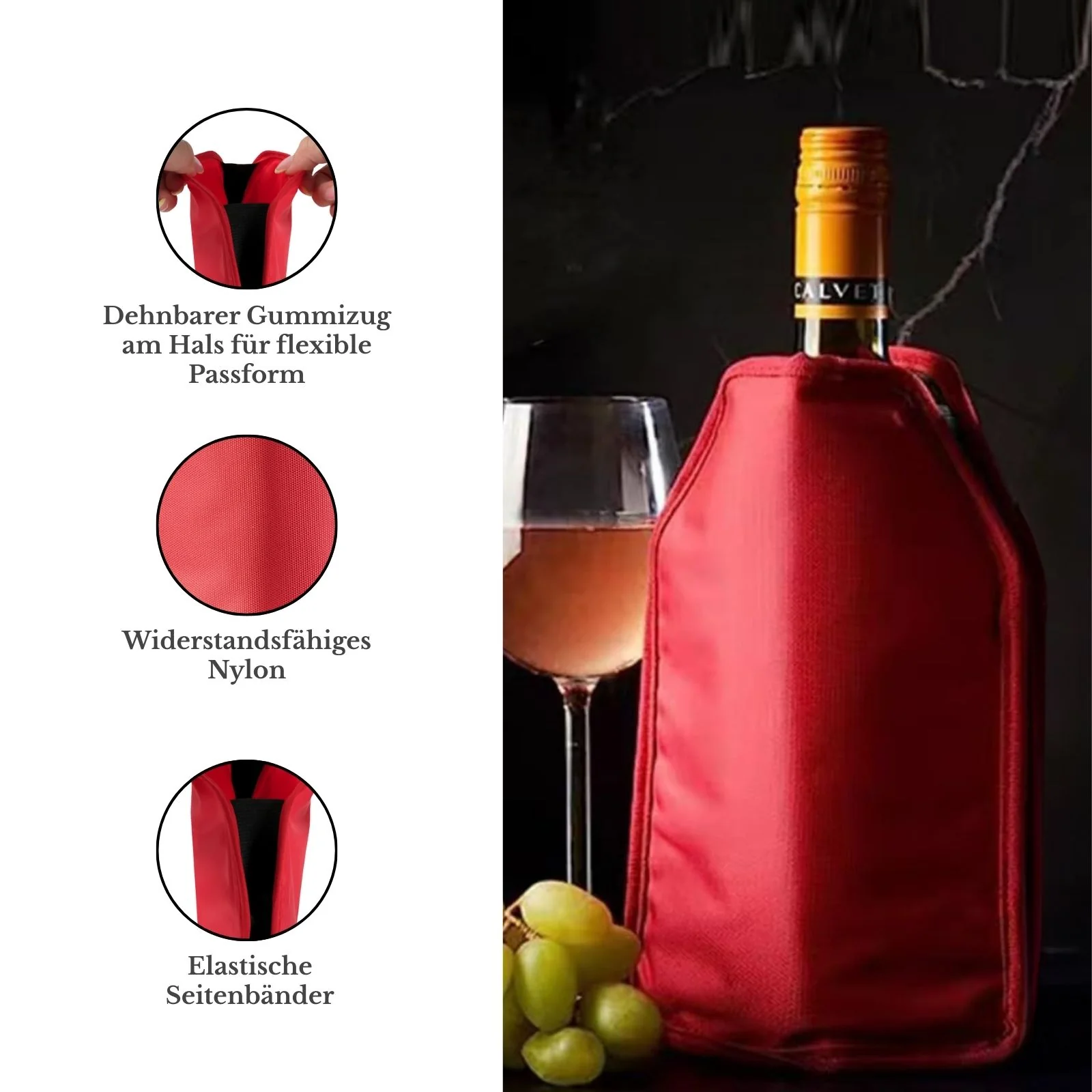 Weinflaschen-Kühler Weinkühler Weinhülle Weinkühltasche Kühltasche - Image 3