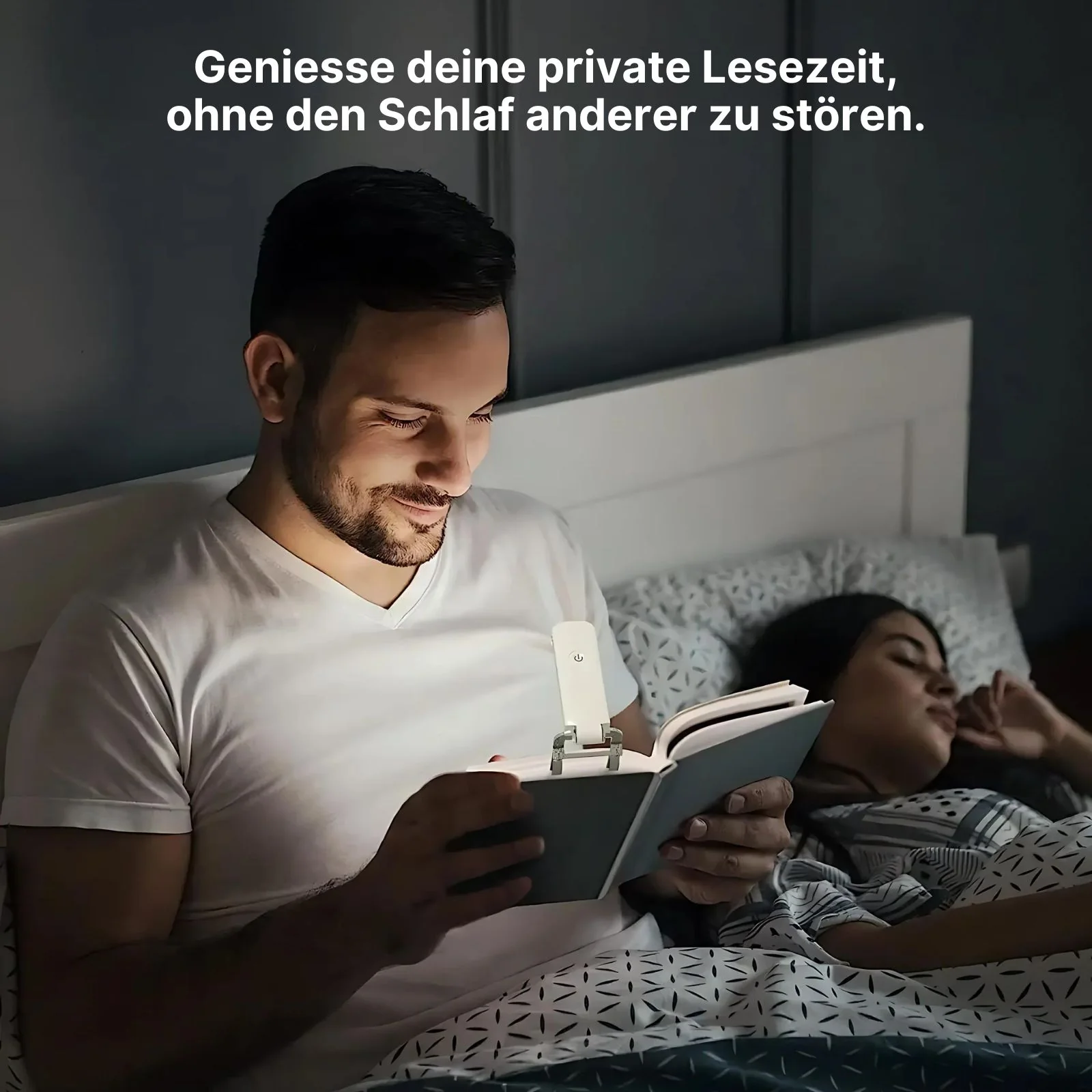 Wiederaufladbare Leselampe mit Ständer und Buch-Klemme LED-Leselicht Buchlampe Clip-Lampe - Image 6