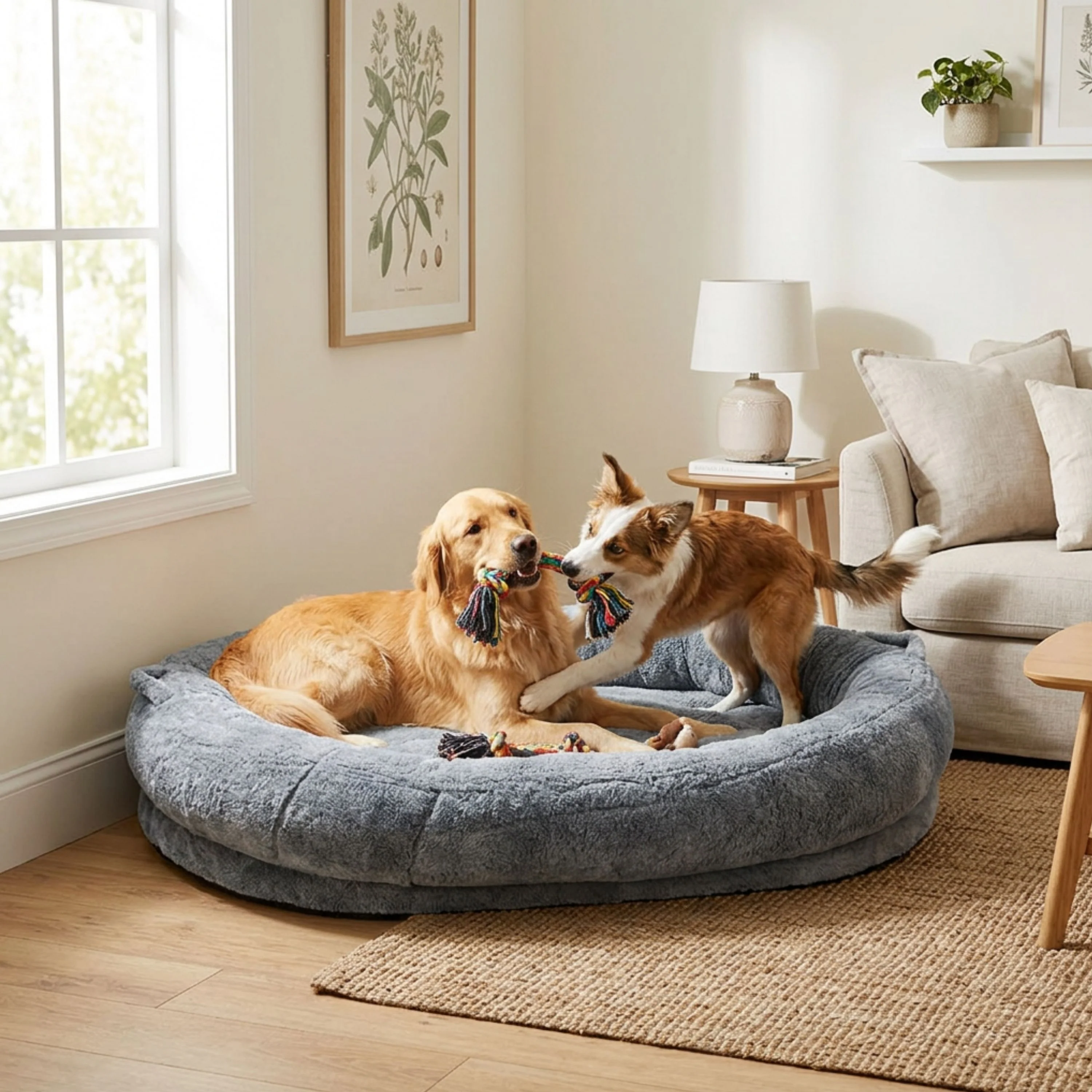 XXL Hundebett Hundekissen Haustierbett Donut-Hundebett Hundematratze - Image 7