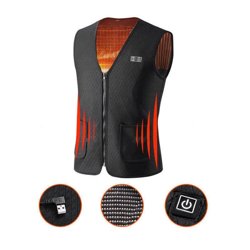XXS Heizweste elektrisch beheizbare Weste Thermoweste Unisex 7 Zonen - Image 7